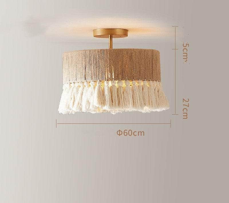 One Tree Hydroponics Interior Lights Suction top 60x27cm Bohemian Vintage Twine Tassel Chandelier