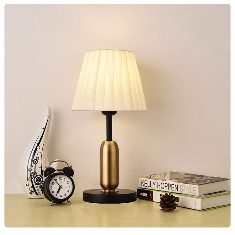One Tree Hydroponics Bedside Light Cylindrical pleated hood / US Simple Touch Table Lamp