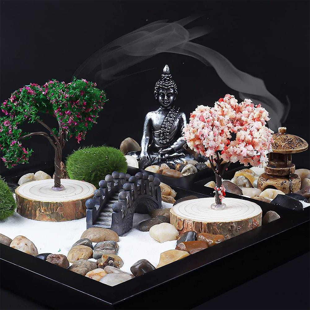 bonsai tree with sand garden Buddha Zen Garden Sand Table Kit – One Tree Hydroponics