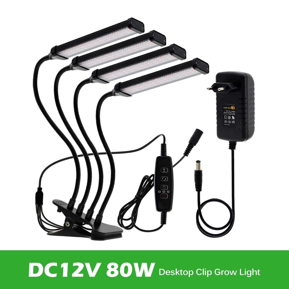 One Tree Hydroponics Indoor Grow Lights 12V Adapter 80W Full Spectrum LED Grow Light