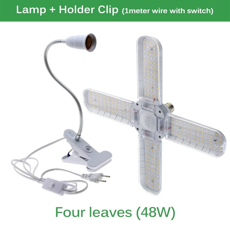 One Tree Hydroponics Indoor Grow Lights 48W-Clip lamp holder Foldable LED Grow Light