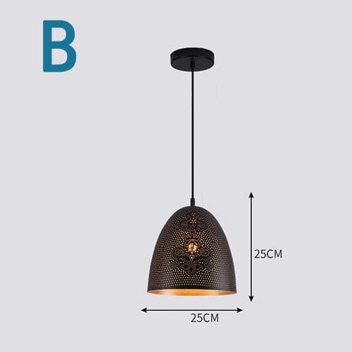 One Tree Hydroponics Interior Lights 12w White Light 220v / B Black Iron Hanging Lights