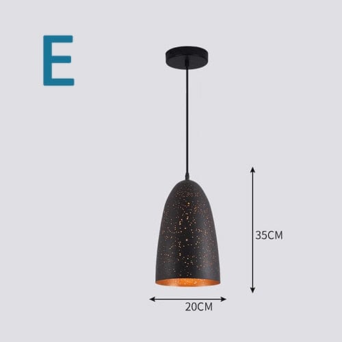 One Tree Hydroponics Interior Lights 12w White Light 220v / E Black Iron Hanging Lights