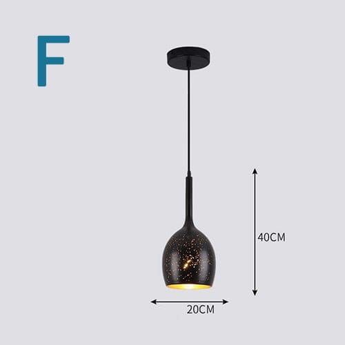 One Tree Hydroponics Interior Lights 12w White Light 220v / F Black Iron Hanging Lights