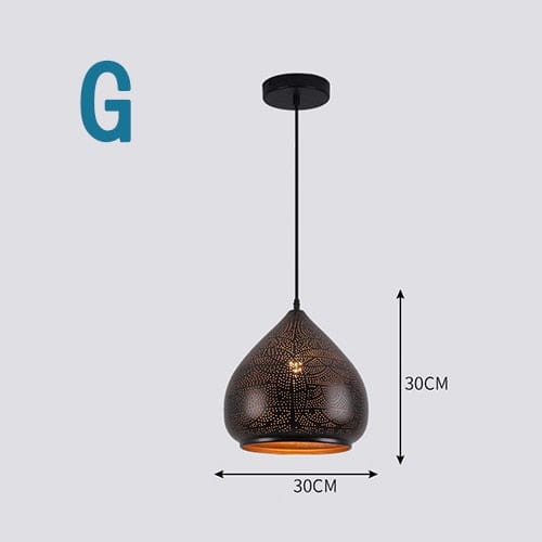 One Tree Hydroponics Interior Lights 12w White Light 220v / G Black Iron Hanging Lights