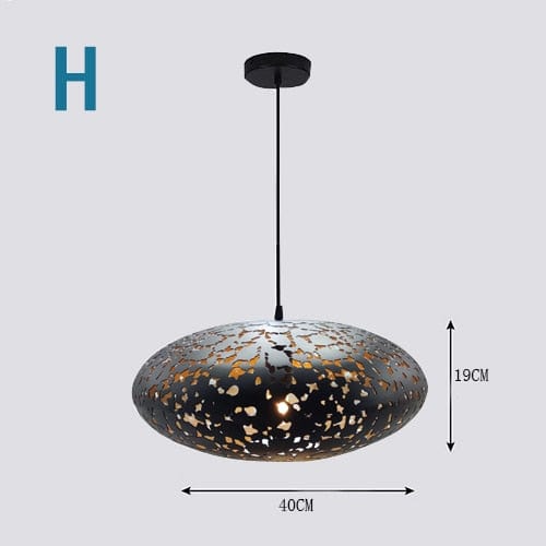 One Tree Hydroponics Interior Lights 12w White Light 220v / H Black Iron Hanging Lights
