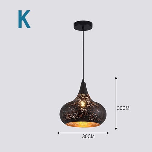 One Tree Hydroponics Interior Lights 12w White Light 220v / K Black Iron Hanging Lights