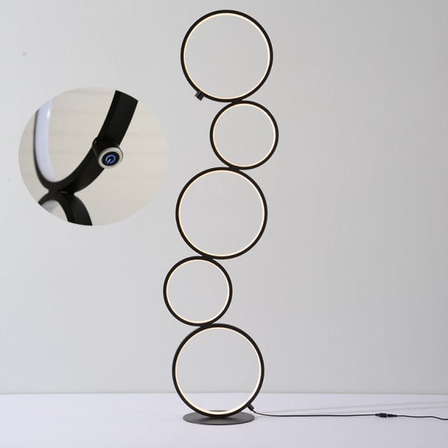 One Tree Hydroponics Interior Lights Black Modern LED Ring Light Touch Switch