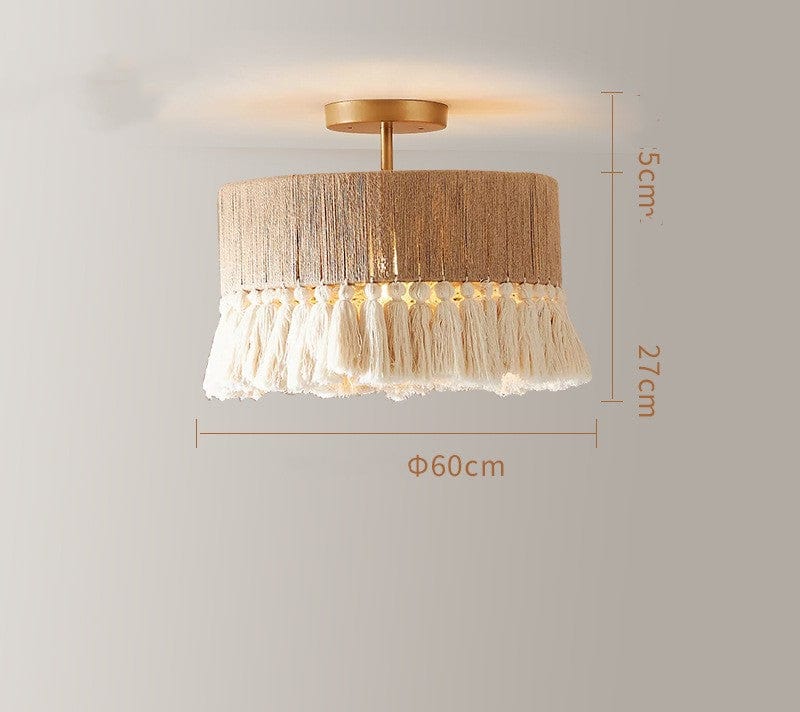 One Tree Hydroponics Interior Lights Bohemian Vintage Twine Tassel Chandelier