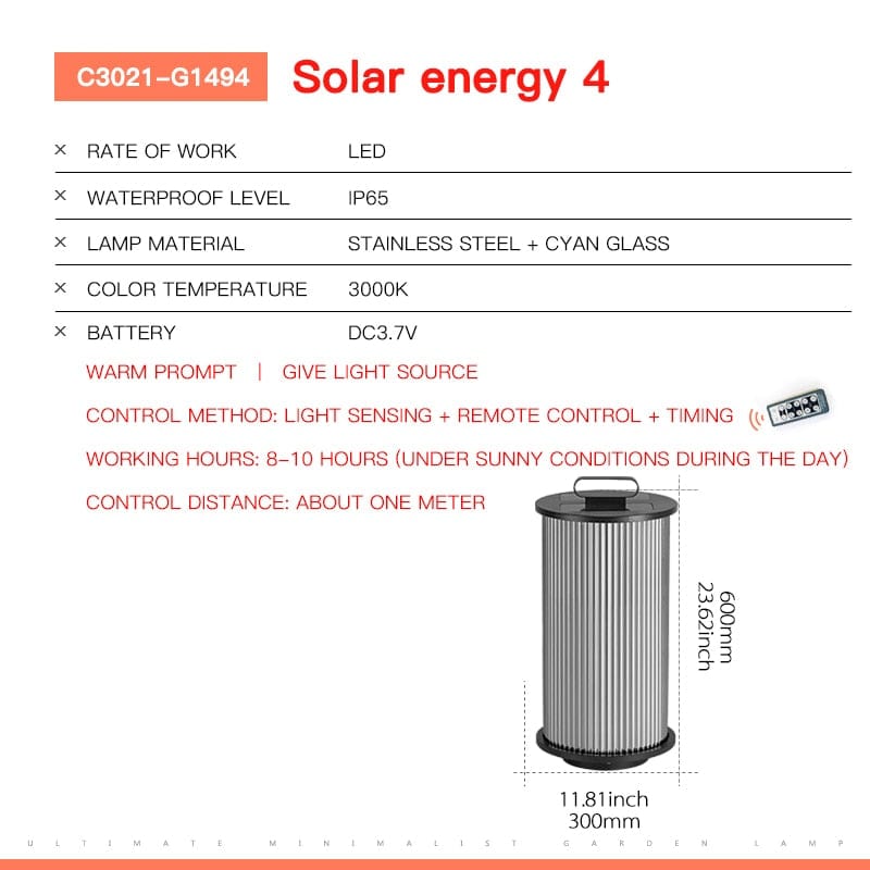 One Tree Hydroponics Outdoor Lighting Solar 60CM Villa Outdoor Landscape Lawn Light