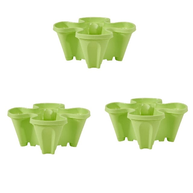 One Tree Hydroponics Plant Pots 3pcs Green Stackable Pots