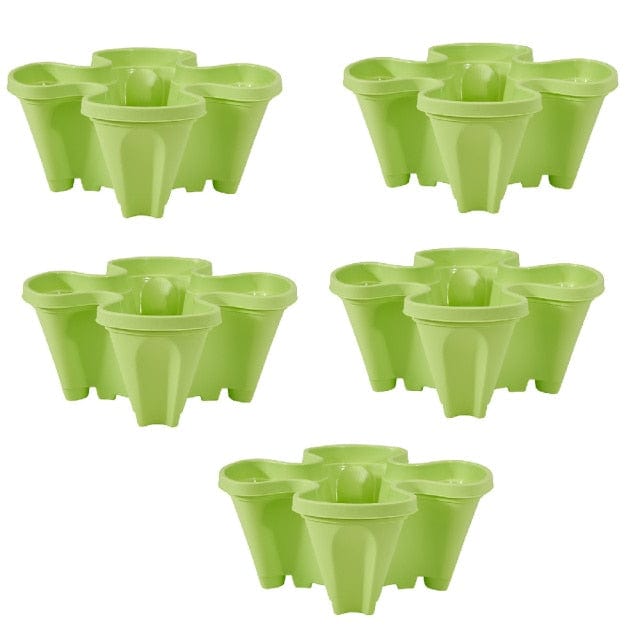 One Tree Hydroponics Plant Pots 5pcs Green Stackable Pots