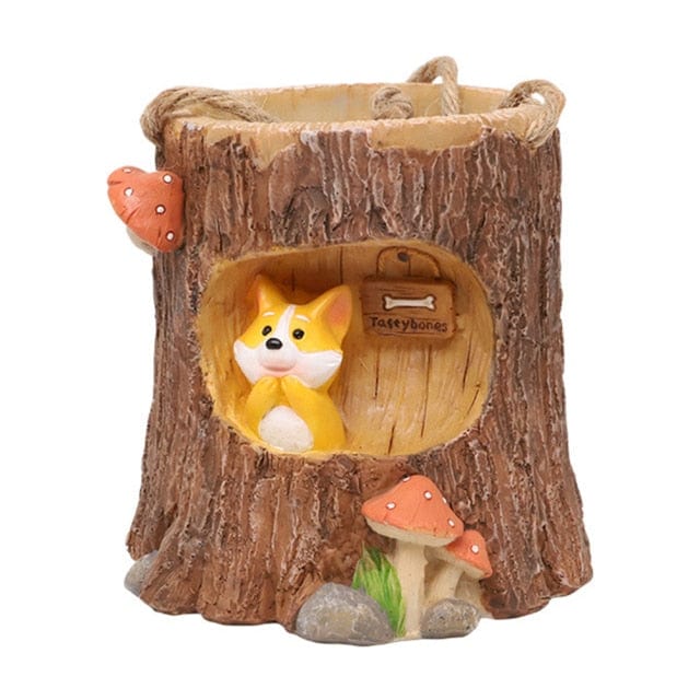 One Tree Hydroponics Plant Pots Corgi Animal Bonsai Basket