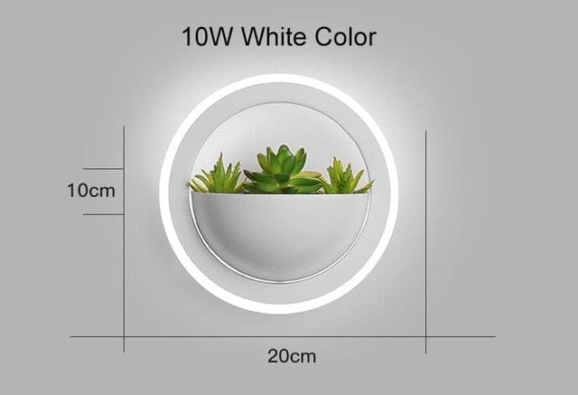 One Tree Hydroponics Plant Pots/Light B style Roudn / Warm White Modern Wall Lights With Plant Design
