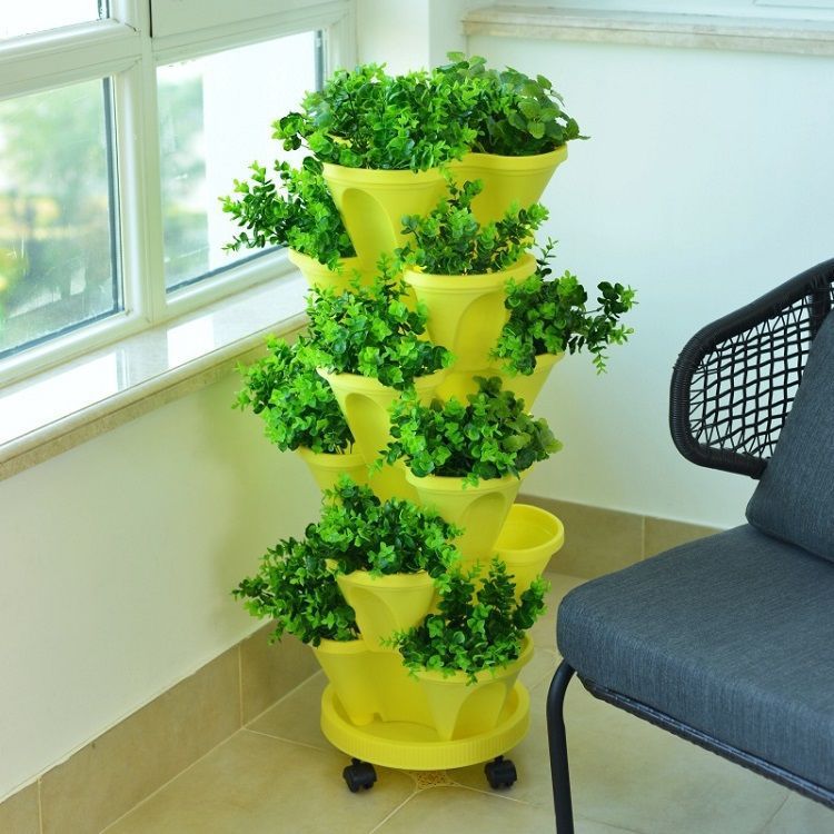 yellow plastic plant pots Flower Pot 3D – One Tree Hydroponics