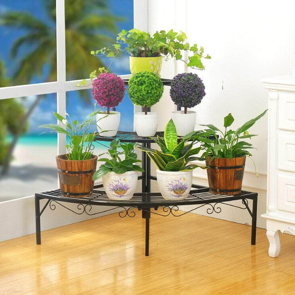 One Tree Hydroponics Plant Stands Corner Plant Metal Stand 3 Tier