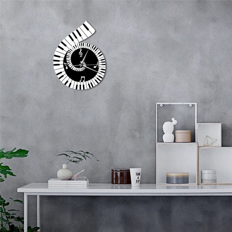 One Tree Hydroponics Wall Art Treble Clef Piano Wall Clock