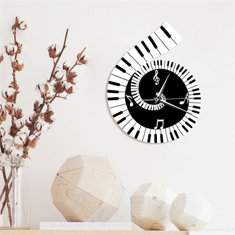 One Tree Hydroponics Wall Art Treble Clef Piano Wall Clock