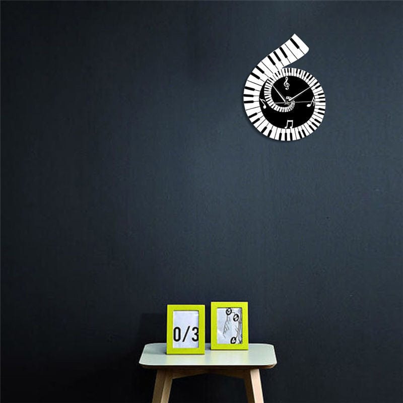 One Tree Hydroponics Wall Art Treble Clef Piano Wall Clock