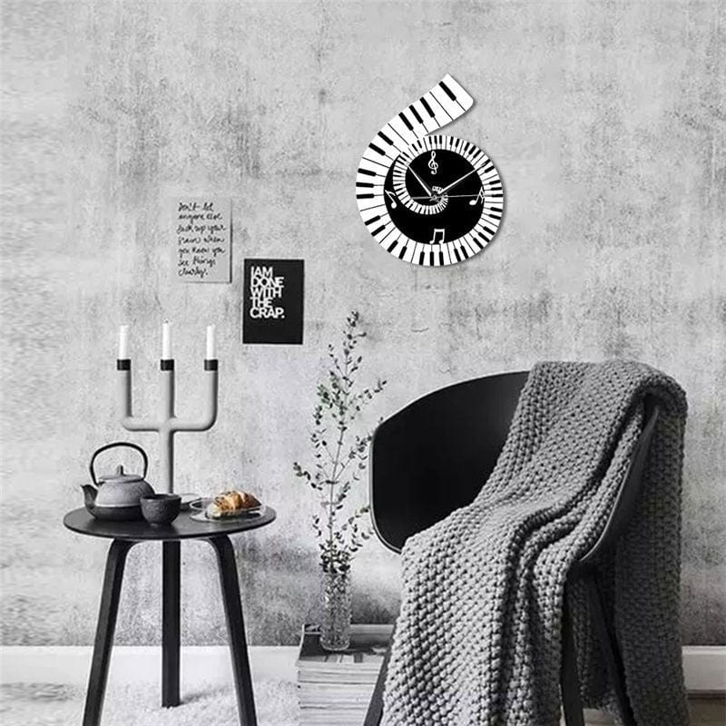 One Tree Hydroponics Wall Art Treble Clef Piano Wall Clock