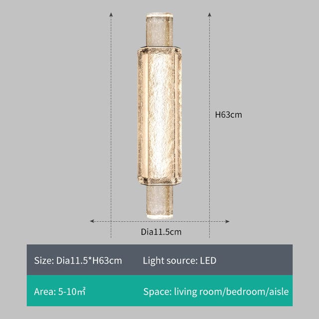 One Tree Hydroponics Wall Lights Dia11.5cm H63cm Luxury Gold Crystal Wall Lights