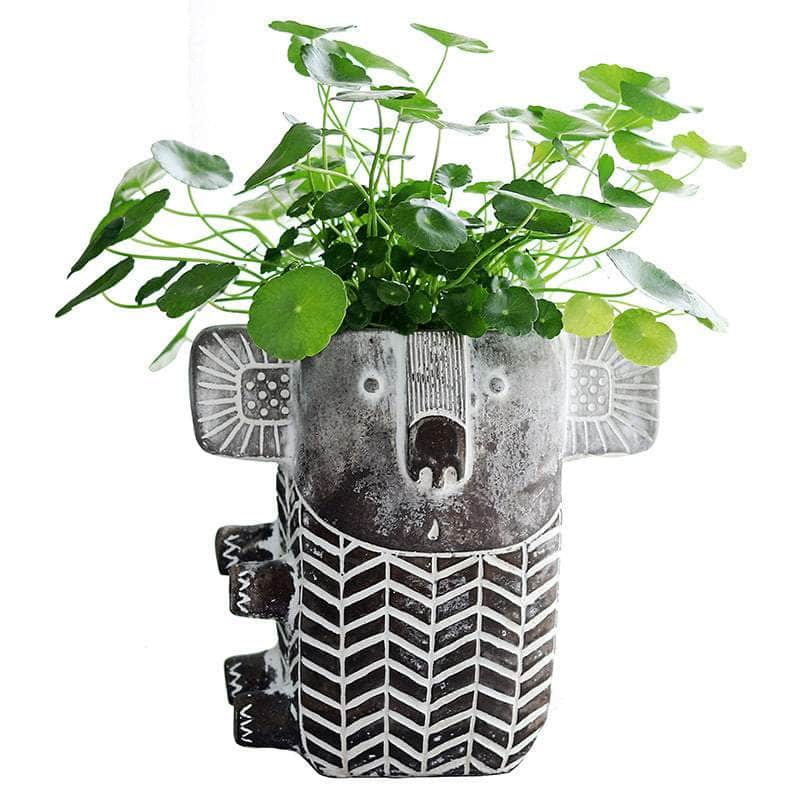 koala plant pot Koala Cement Flower Pot – One Tree Hydroponics