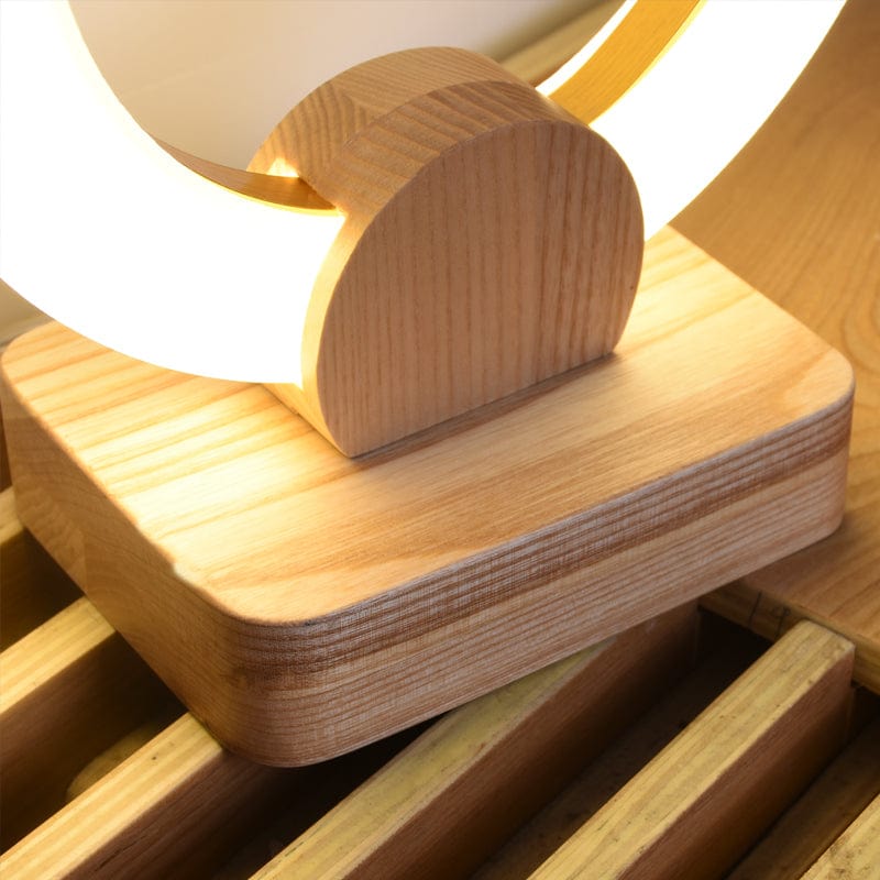 One Tree Hydroponics Bedside Light Nordic Wooden Circular Light