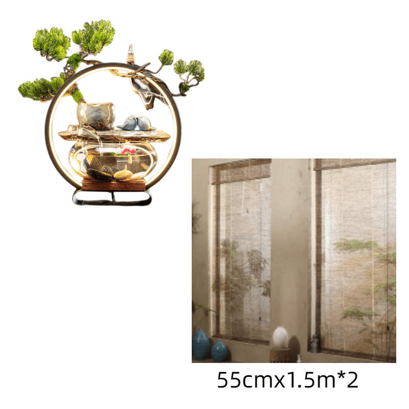 One Tree Hydroponics Fish Tank Bird flower and curtains Water Fountain Fish Tank Holder