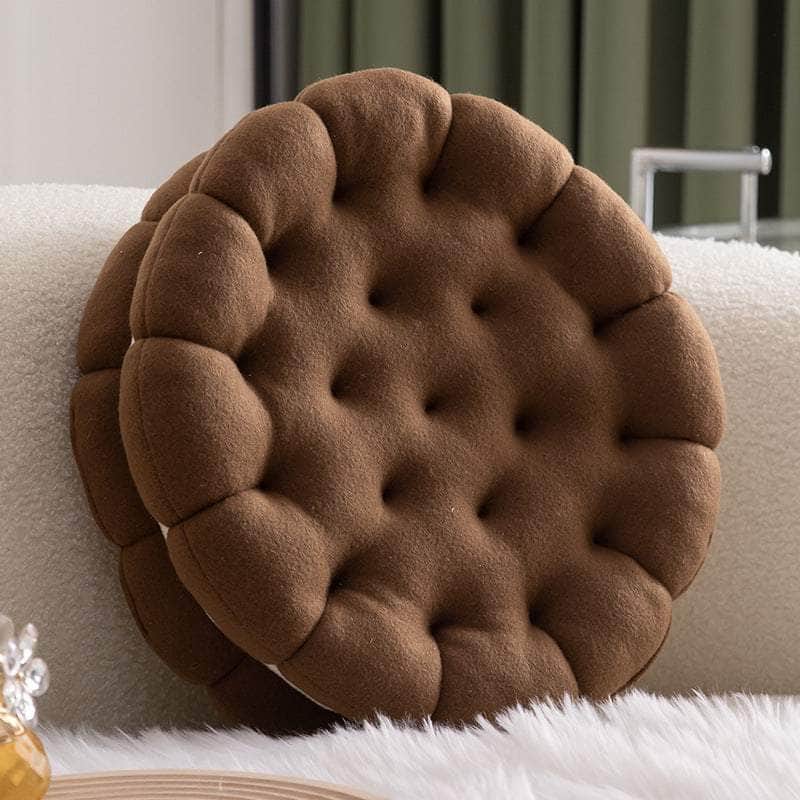 One Tree Hydroponics Home Décor Chocolate Flavor Coffee Color Sandwich Biscuit Pillow