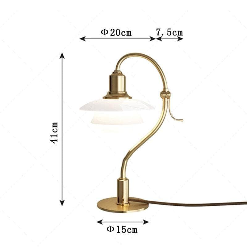 One Tree Hydroponics Home Décor Gold Bedside Glass Lamp