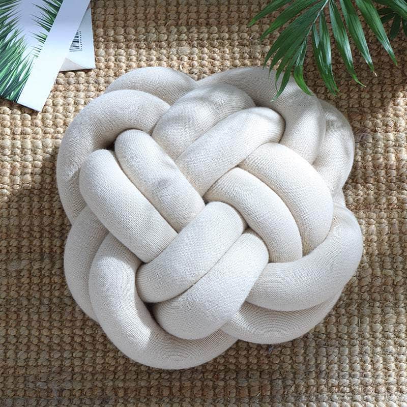 One Tree Hydroponics Home Décor Light Apricot Knot Throw Pillow