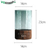 One Tree Hydroponics Home Décor Yellow Nordic Terrarium Glass Vase w/ Wooden Base