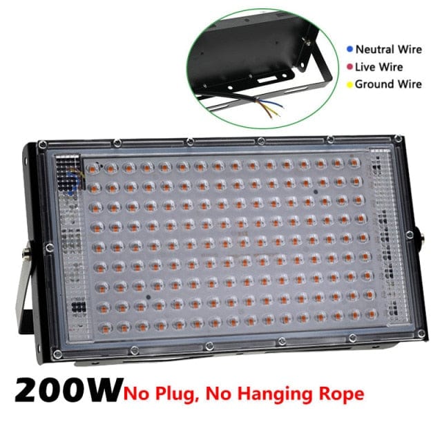 One Tree Hydroponics Indoor Grow Lights 200W No Plug Full Spectrum LED Grow Light With Stand AC220V