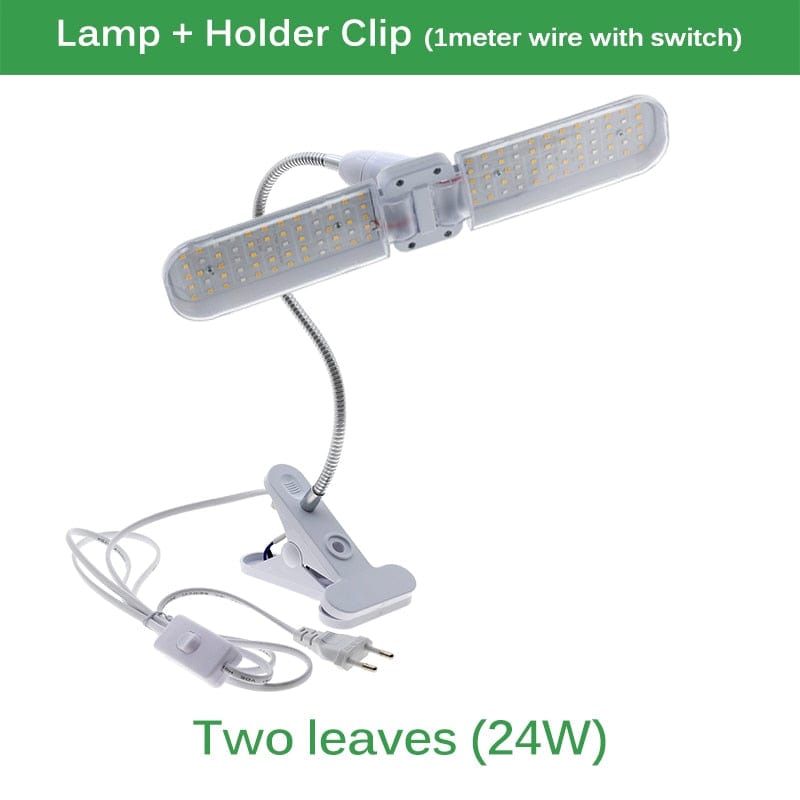 One Tree Hydroponics Indoor Grow Lights 24W-Clip lamp holder Foldable LED Grow Light