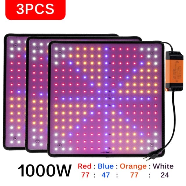 One Tree Hydroponics Indoor Grow Lights 3pcs Multiple Color / US LED Grow Light Panel Full Spectrum 1000W
