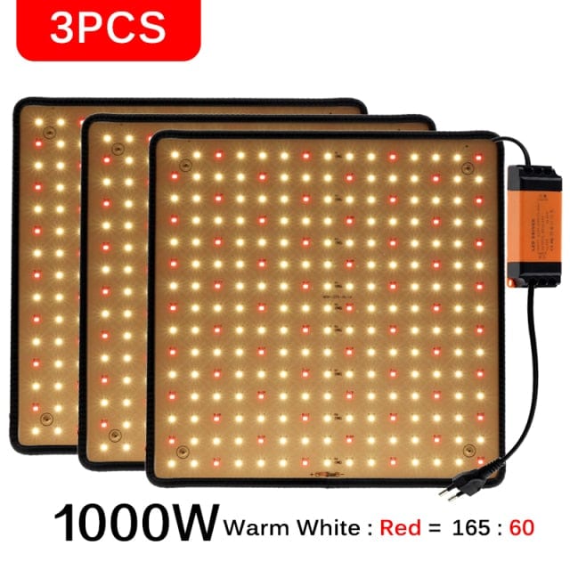 One Tree Hydroponics Indoor Grow Lights 3pcs Red and Warm / EU LED Grow Light Panel Full Spectrum 1000W