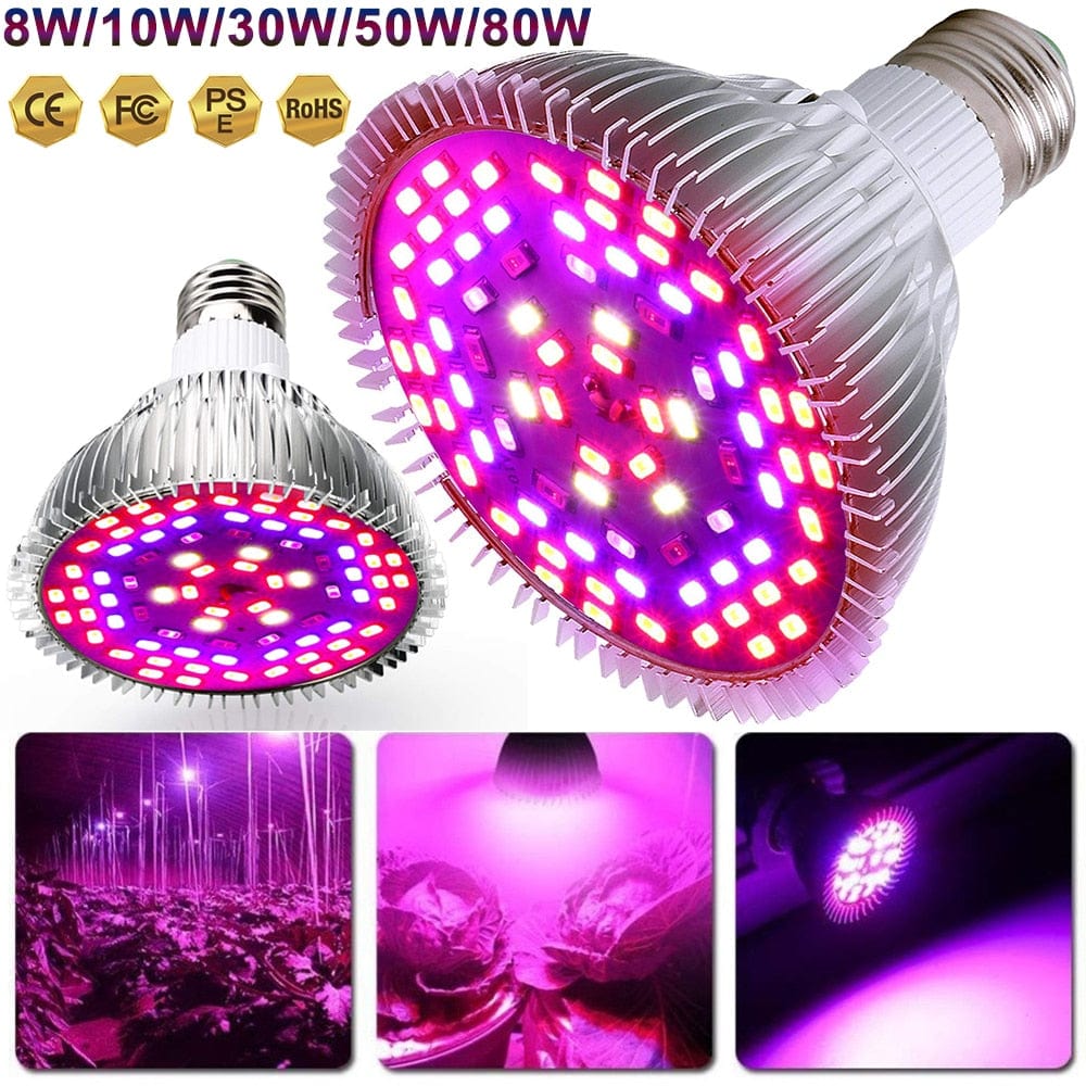 One Tree Hydroponics Indoor Grow Lights LED Plant Grow Light 8-80W