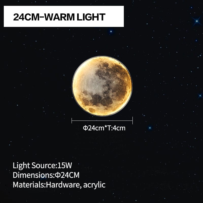 One Tree Hydroponics Interior Lights 24CM-Warm White Moon Wall Light