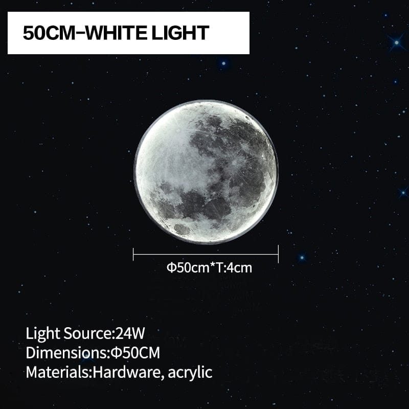One Tree Hydroponics Interior Lights 50CM-White light Moon Wall Light