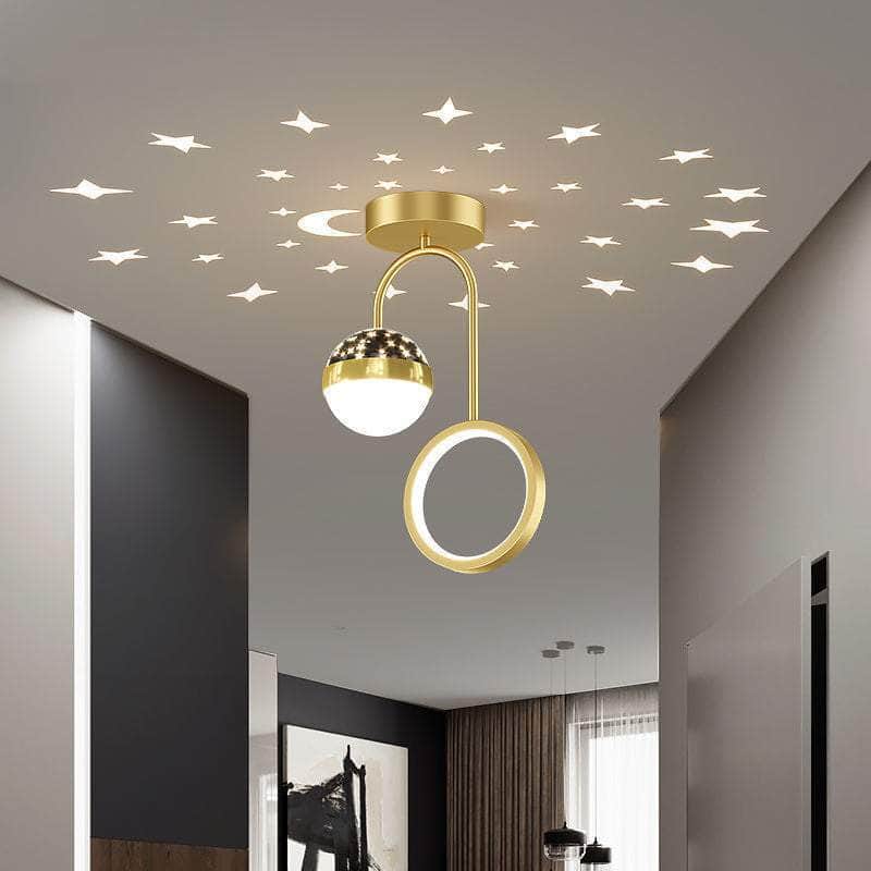 One Tree Hydroponics Interior Lights A gold / Three colors Modern Simple Chandelier