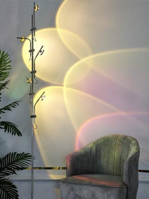 One Tree Hydroponics Interior Lights B 5 head 180cm / US plug Modern Rainbow LED Floor Light 10W