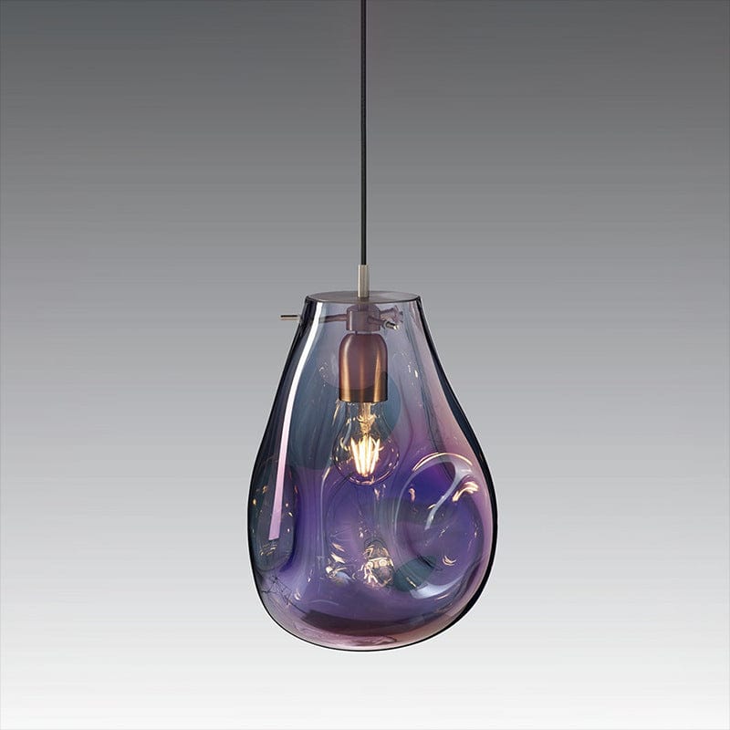 One Tree Hydroponics Interior Lights Blue Purple Colored Glass Chandelier