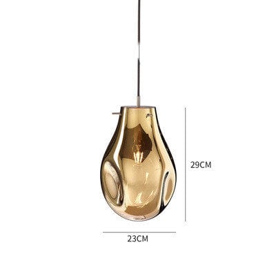 One Tree Hydroponics Interior Lights Cognac Colored Glass Chandelier