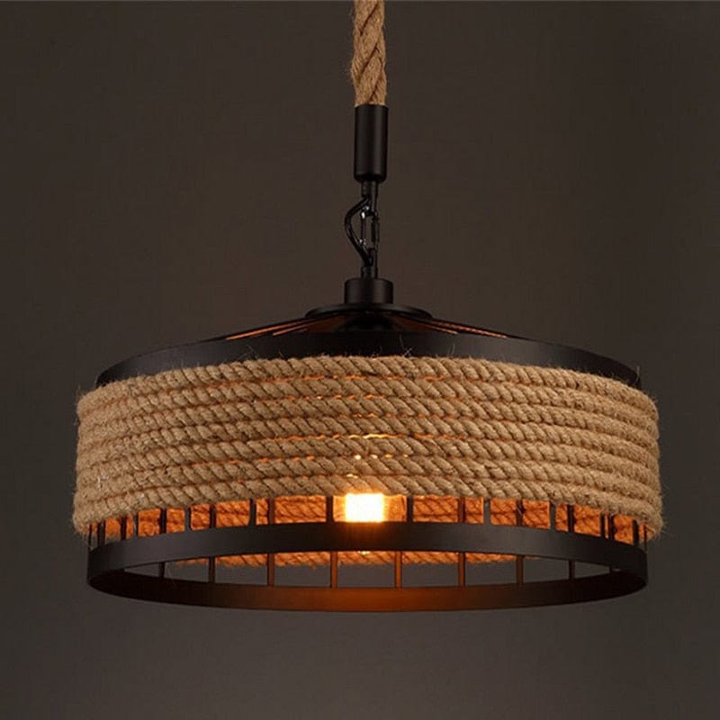 One Tree Hydroponics Interior Lights Vintage Hemp Rope Ceiling Light