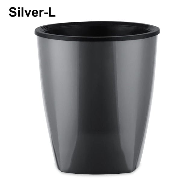 One Tree Hydroponics Plant Pots B-silver L Self-Watering Flower Pot