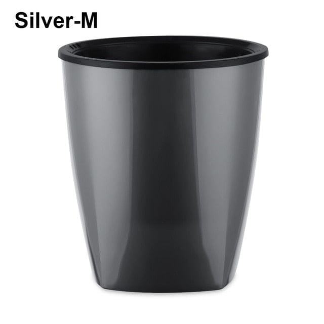 One Tree Hydroponics Plant Pots B-silver M Self-Watering Flower Pot