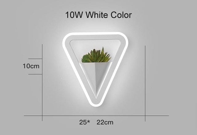 One Tree Hydroponics Plant Pots/Light Tringle style / Warm White Modern Wall Lights With Plant Design