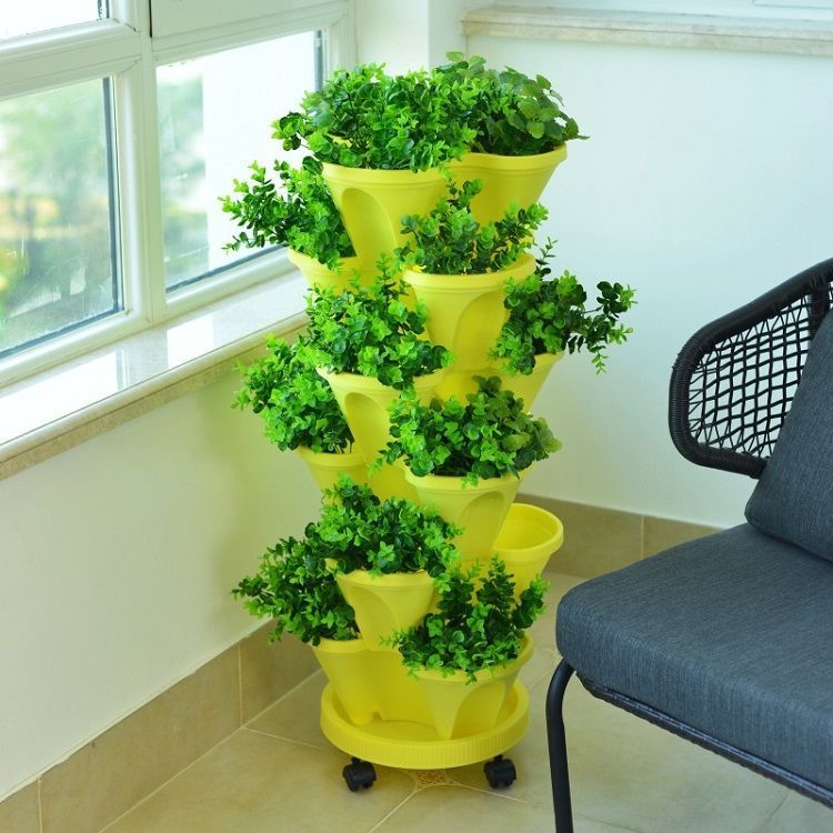 One Tree Hydroponics Plant Pots Yellow Flower Pot 3D