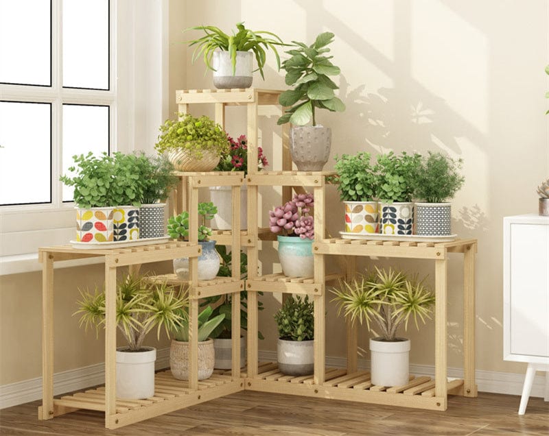 One Tree Hydroponics Plant Stand Multi-layer Solid Wood Flower Stand