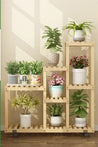 One Tree Hydroponics Plant Stand The original large wheel Multi-layer Solid Wood Flower Stand
